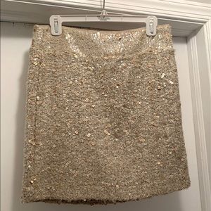 Banana Republic Gold Sequin Skirt